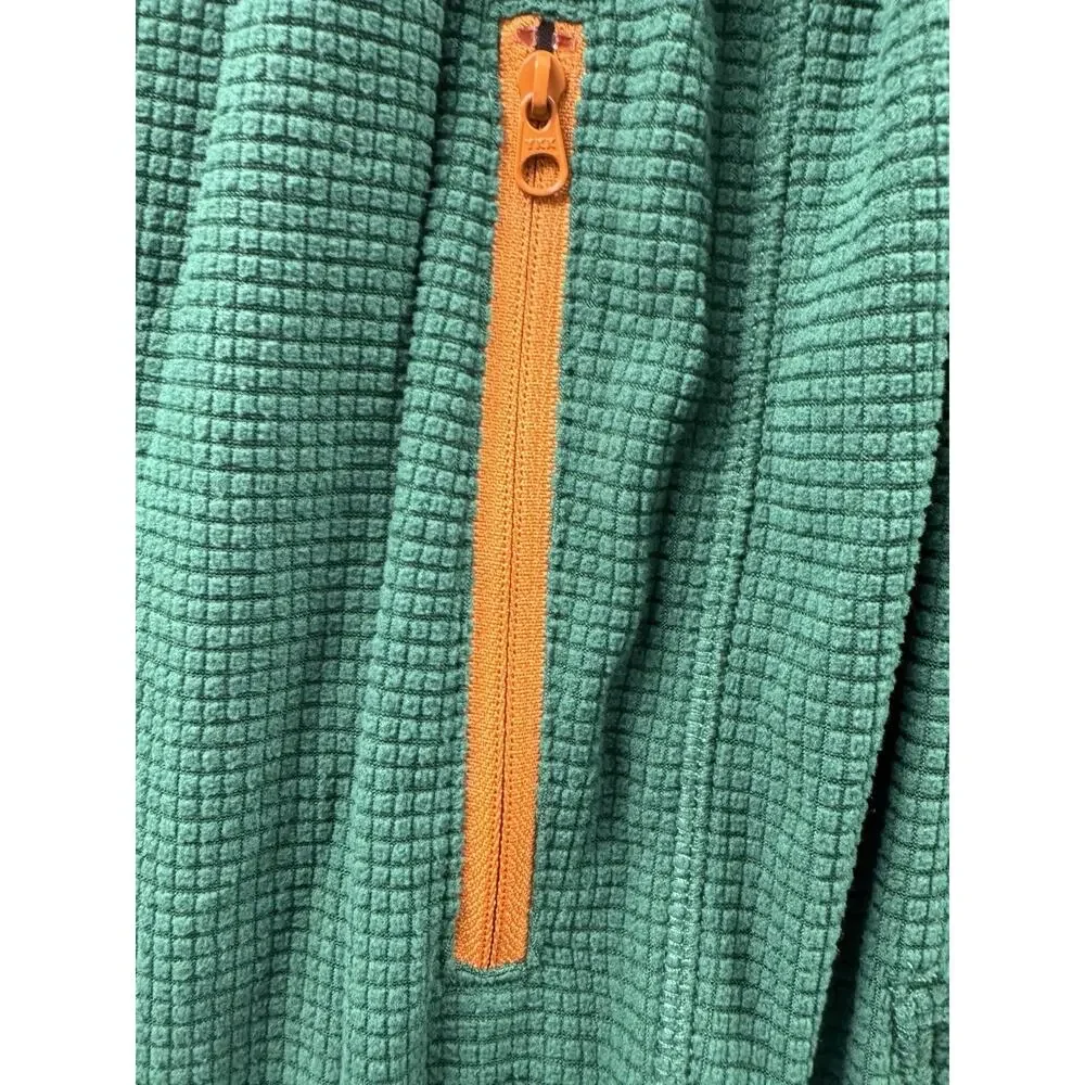 Howler Brothers Palo Duro Fleece Hoodie Green Waffle Knit Embroidered Logo L